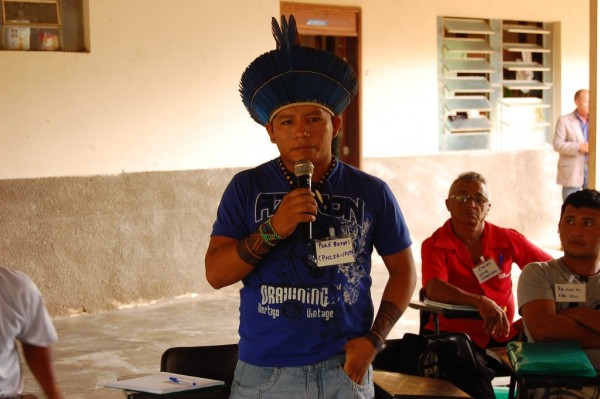 Adenilson Sousa, liderança indígena da Terra Indígena Maró, Aldeia Novo Lugar, município Santarém (Foto: Ramon Santos)