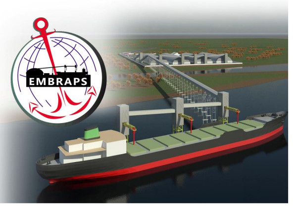 Projeção extraída do Relatório de Impacto Ambiental (RIMA) do porto da Embraps