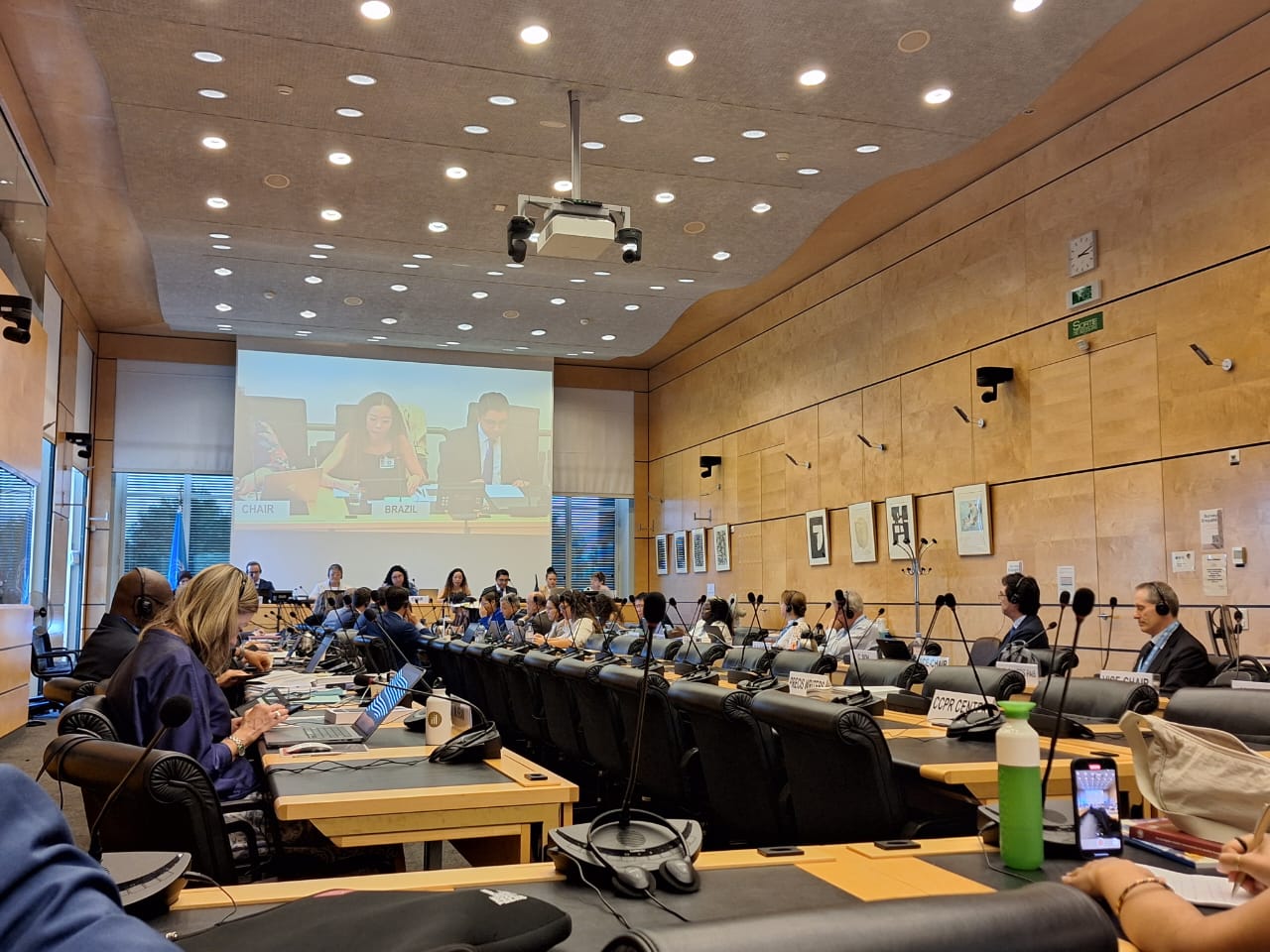 Sessão sobre Direitos Políticos e Civis, no Conselho de Direitos Humanos da ONU, Genebra - SWI/ Foto: Camila Gomes/ Terra de Direitos 