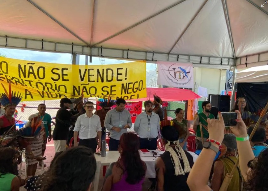 Reunião de negociação com Governo Federal. Foto: Tapajós de Fato
