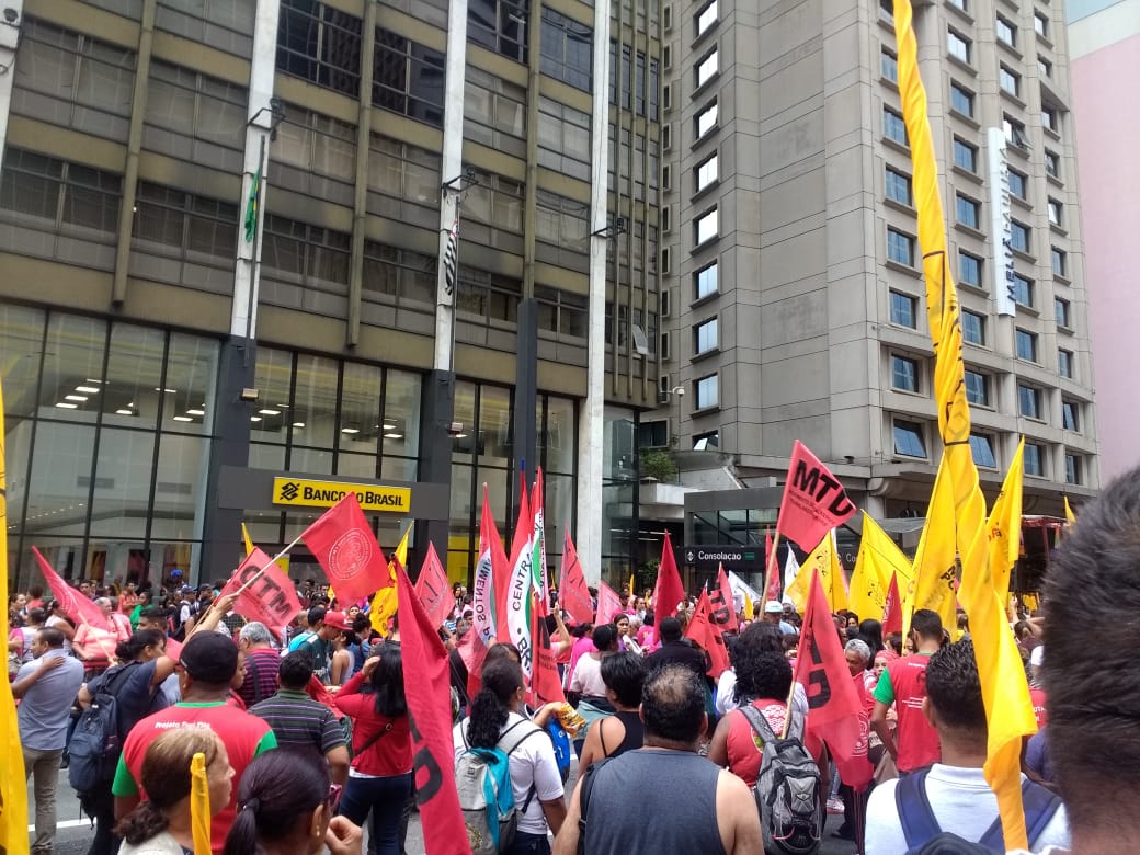 Ato em São Paulo paralisou a Avenida Paulista. Foto: UNMP