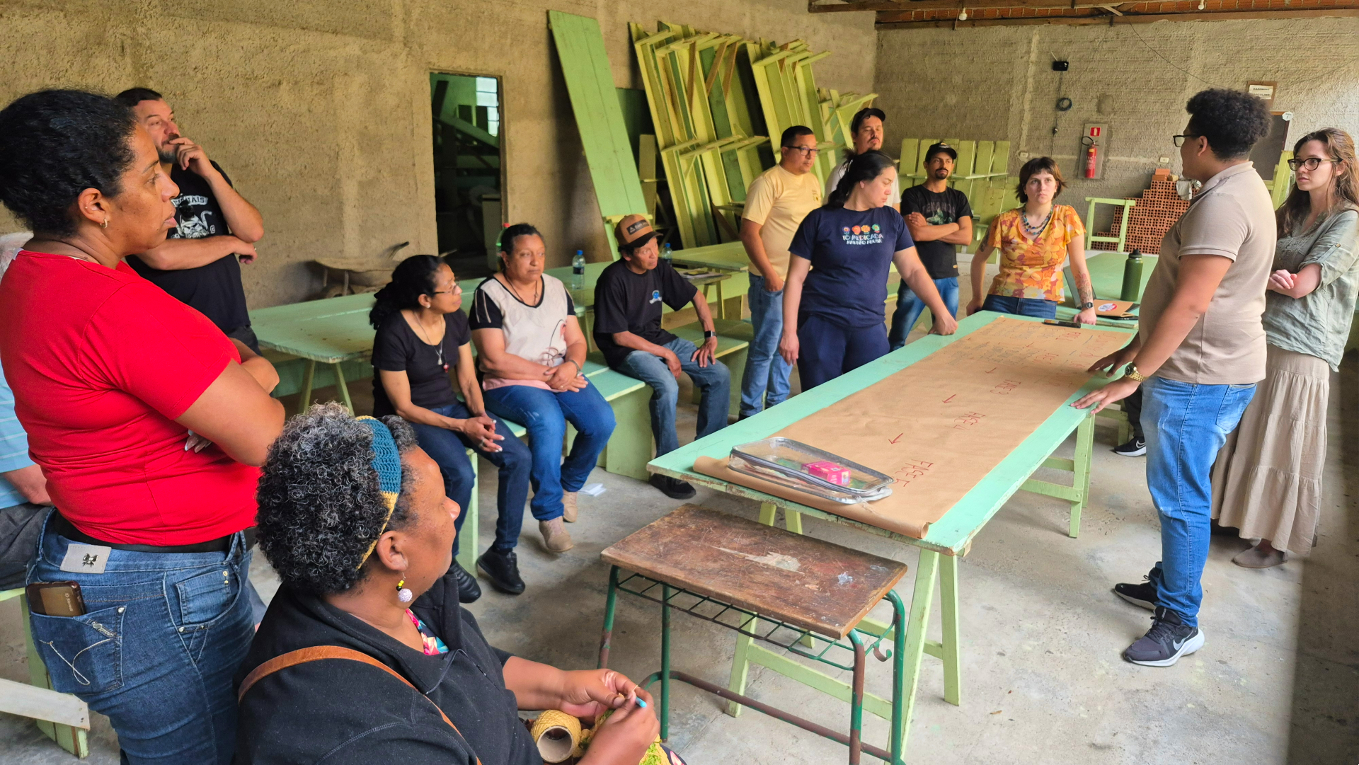 Construção do plano de consulta da duplicação da BR. Foto: Lizely Borges