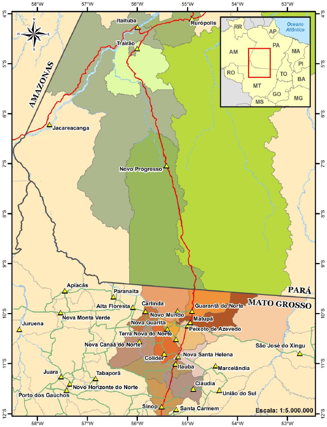 Rota da Ferrogrão deve impactar, ao menos, 48 áreas protegidas, entre Unidades de Conservação e Terras Indígenas. Foto: site PPI